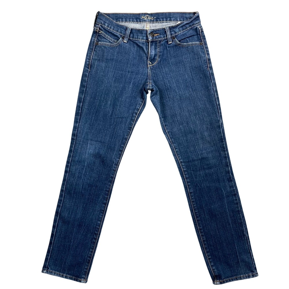 Y2K‎ Old Navy The Diva Womens Size 2 Short Low Rise Medium Wash Straight Jeans